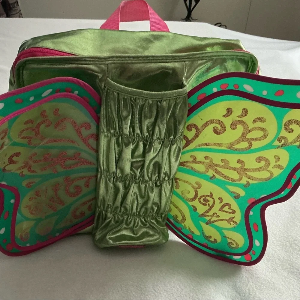 American Girl fairy wings backpack sparkling green and pink good condition